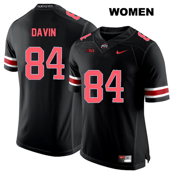 Ohio State Buckeyes Women's Brock Davin #84 Red Number Black Authentic Nike College NCAA Stitched Football Jersey KA19Y63IR